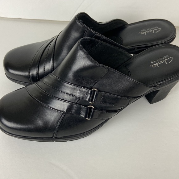 Clarks Bendable Leather Upper Mules - Picture 11 of 11